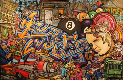 Eccles Graffiti by Keith Eccles | Acrylic on Canvas Eccles Graffiti